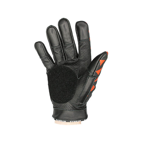 Bambam - Classic Leather Gloves (Black/Red)