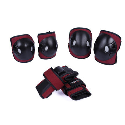 ProPro - Pads & Wrist Guard Junior Set (Red)