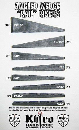 Khiro - Angled Wedge Rail Riser (set of 2)