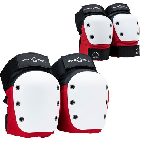 ProTec - Knee&Elbow Pads Set (Red&Black | Butterfly Straps)